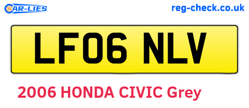 LF06NLV are the vehicle registration plates.