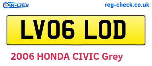 LV06LOD are the vehicle registration plates.