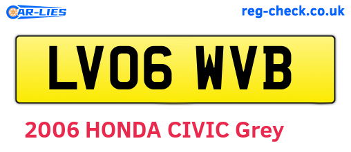 LV06WVB are the vehicle registration plates.