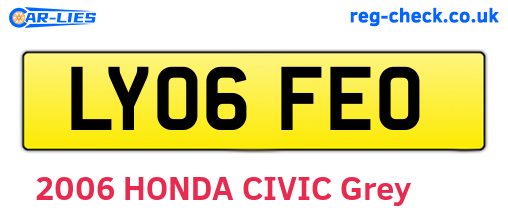 LY06FEO are the vehicle registration plates.