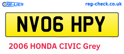 NV06HPY are the vehicle registration plates.