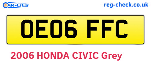 OE06FFC are the vehicle registration plates.
