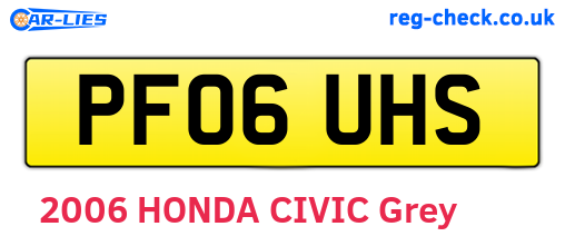 PF06UHS are the vehicle registration plates.