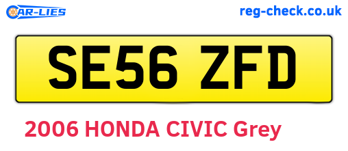 SE56ZFD are the vehicle registration plates.