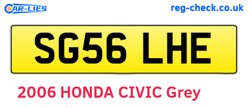 SG56LHE are the vehicle registration plates.