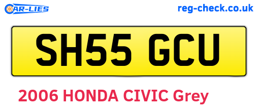 SH55GCU are the vehicle registration plates.