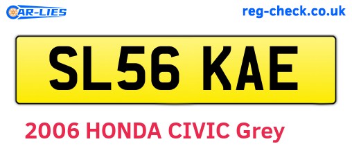SL56KAE are the vehicle registration plates.