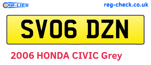 SV06DZN are the vehicle registration plates.