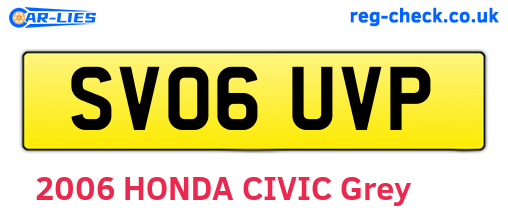 SV06UVP are the vehicle registration plates.