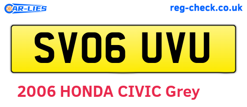 SV06UVU are the vehicle registration plates.