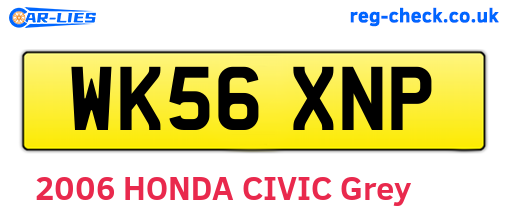WK56XNP are the vehicle registration plates.