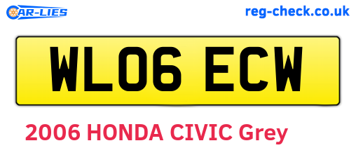 WL06ECW are the vehicle registration plates.