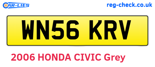 WN56KRV are the vehicle registration plates.