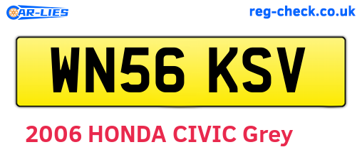 WN56KSV are the vehicle registration plates.