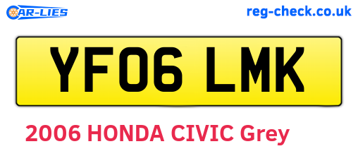 YF06LMK are the vehicle registration plates.