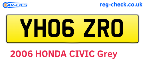 YH06ZRO are the vehicle registration plates.