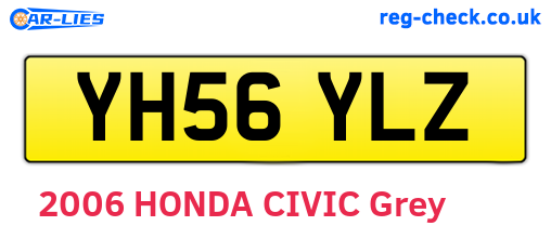 YH56YLZ are the vehicle registration plates.