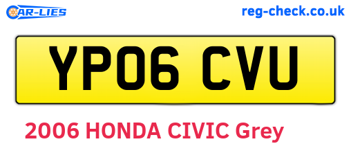 YP06CVU are the vehicle registration plates.