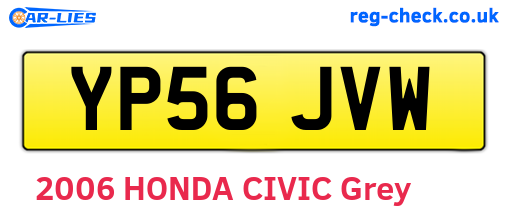 YP56JVW are the vehicle registration plates.
