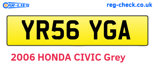 YR56YGA are the vehicle registration plates.