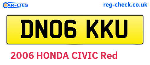 DN06KKU are the vehicle registration plates.