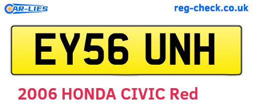 EY56UNH are the vehicle registration plates.