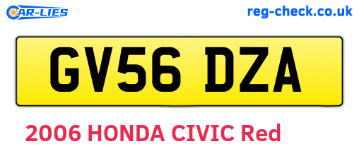 GV56DZA are the vehicle registration plates.