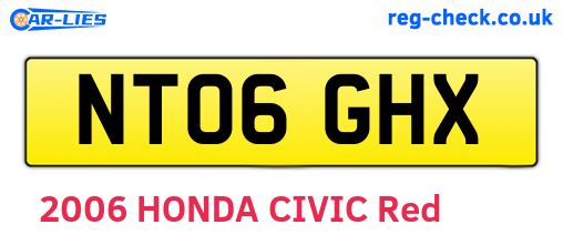 NT06GHX are the vehicle registration plates.