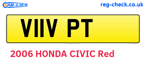 V11VPT are the vehicle registration plates.