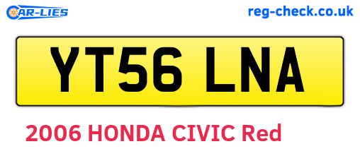 YT56LNA are the vehicle registration plates.
