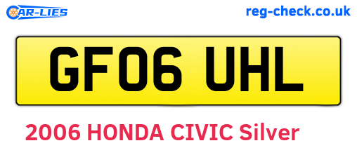 GF06UHL are the vehicle registration plates.
