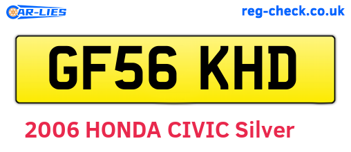 GF56KHD are the vehicle registration plates.