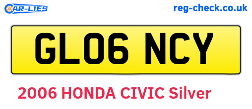 GL06NCY are the vehicle registration plates.