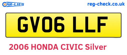 GV06LLF are the vehicle registration plates.