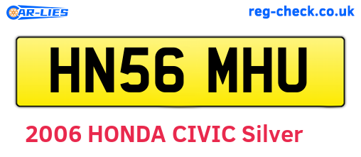 HN56MHU are the vehicle registration plates.