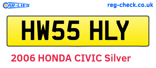 HW55HLY are the vehicle registration plates.