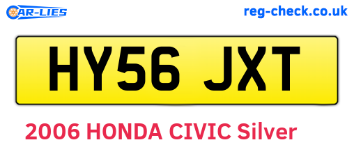 HY56JXT are the vehicle registration plates.