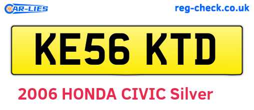 KE56KTD are the vehicle registration plates.