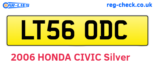 LT56ODC are the vehicle registration plates.
