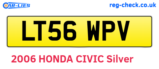 LT56WPV are the vehicle registration plates.