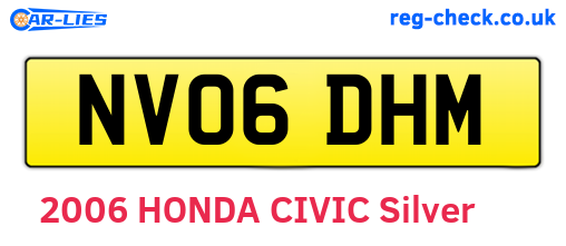 NV06DHM are the vehicle registration plates.
