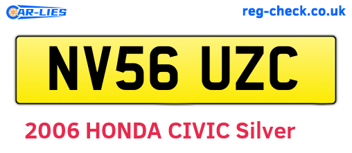 NV56UZC are the vehicle registration plates.