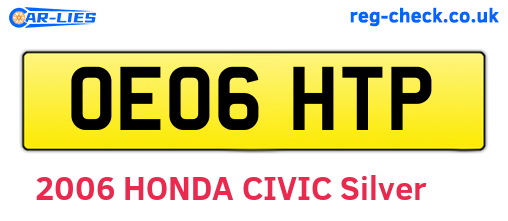 OE06HTP are the vehicle registration plates.