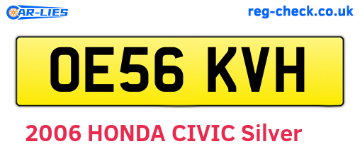OE56KVH are the vehicle registration plates.