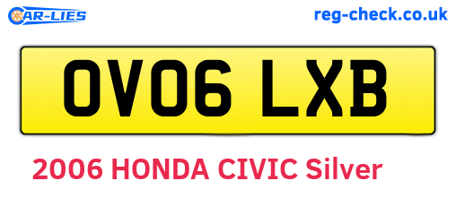 OV06LXB are the vehicle registration plates.