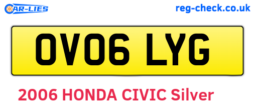 OV06LYG are the vehicle registration plates.