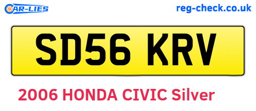 SD56KRV are the vehicle registration plates.