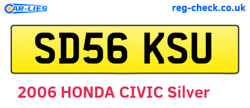 SD56KSU are the vehicle registration plates.