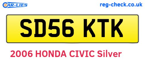 SD56KTK are the vehicle registration plates.