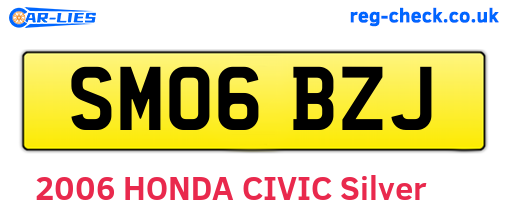 SM06BZJ are the vehicle registration plates.